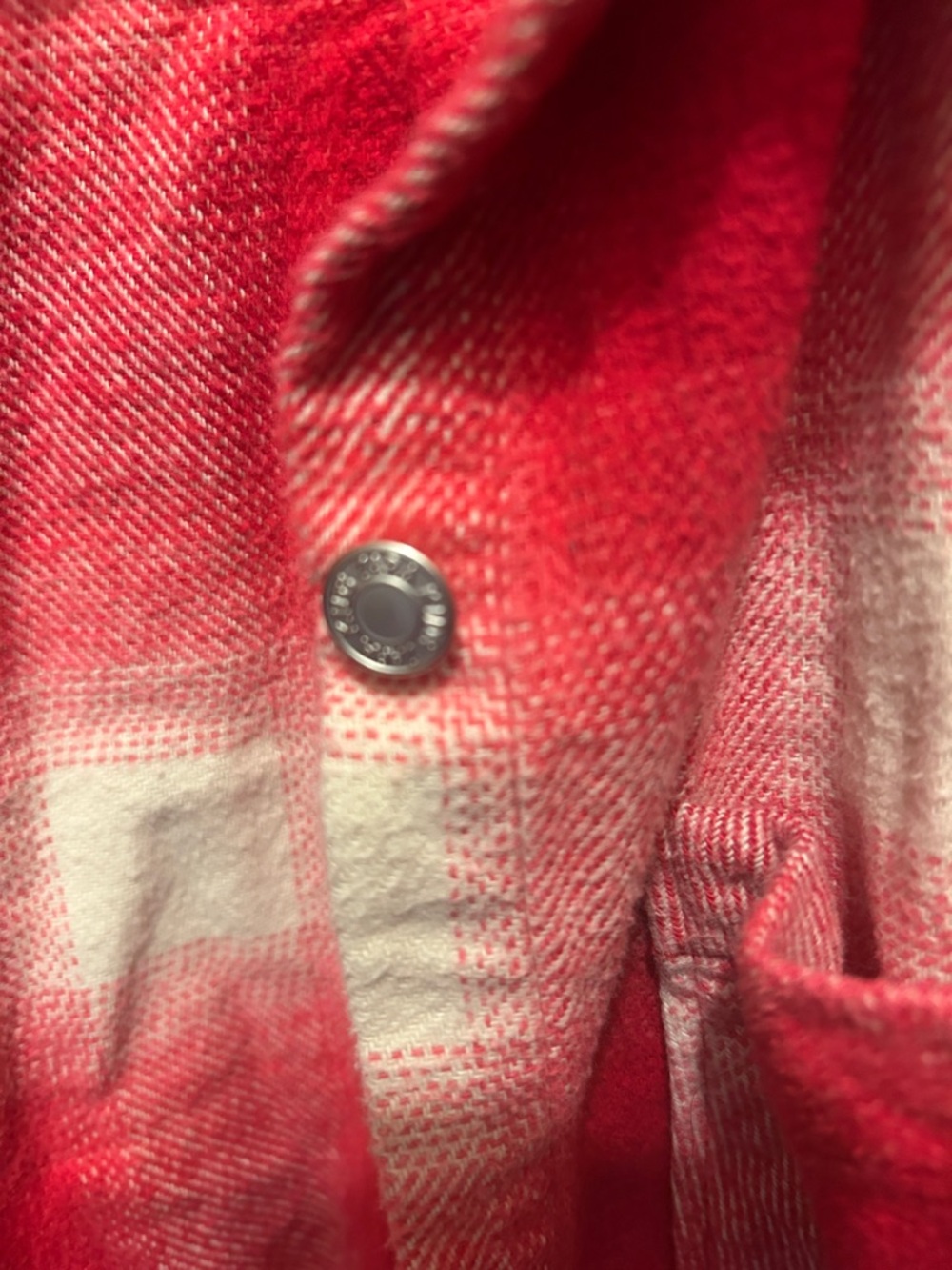 Zara Men’s Red and White Plaid Button-Down Shirt - Picture 5 of 5